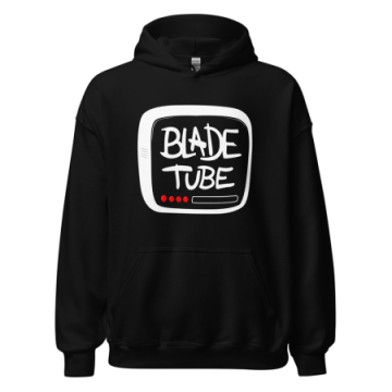 BladeTube - Unisex Black Hoodie TV Logo 画像