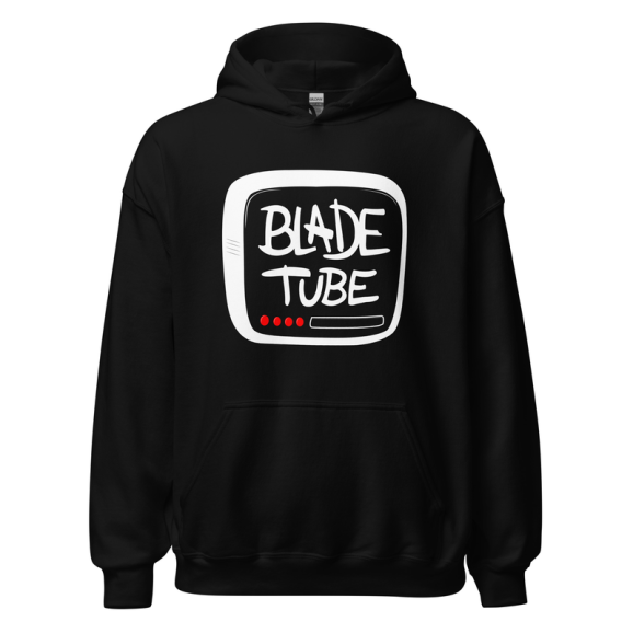 BladeTube - Unisex Black Hoodie TV Logo 画像