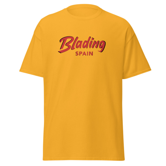 Blading Spain - Gold/Cardinal Red Unisex classic tee 画像