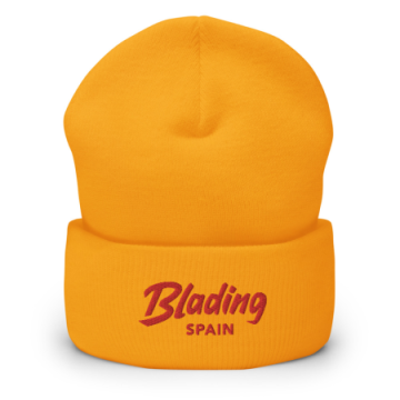 Blading Spain - Gold/Red Cuffed Beanie 画像