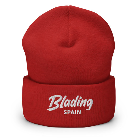Blading Spain - Red Cuffed Beanie 画像