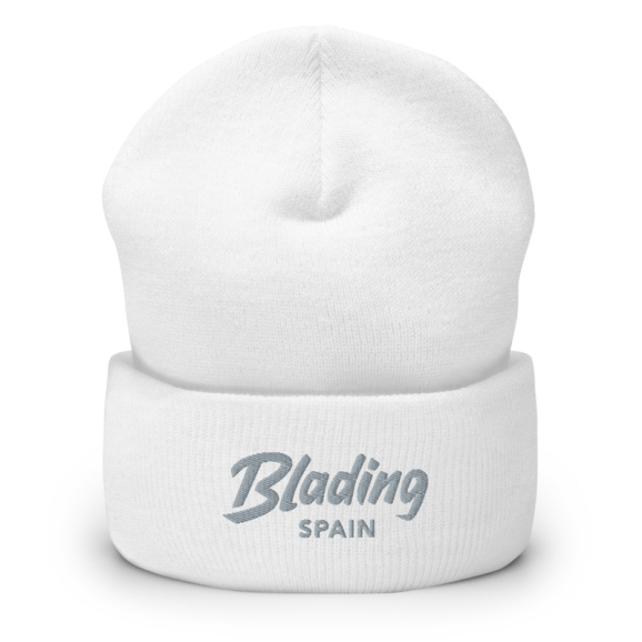 Blading Spain - White/Grey Cuffed Beanie 画像