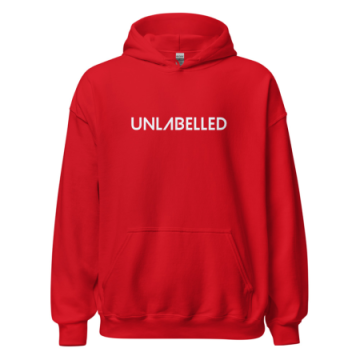 Unlabelled - Red Unisex Hoodie 画像