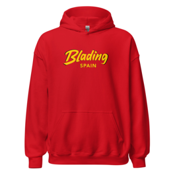 Blading Spain - Red/Gold Unisex Hoodie 画像