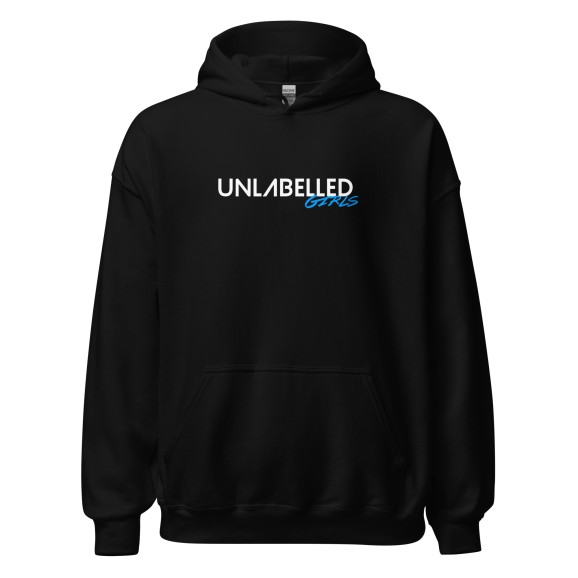 Unlabelled Girls - Black Unisex Heavy Hoodie 画像