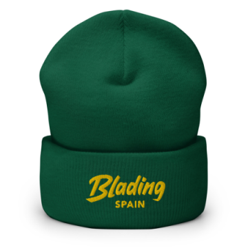 Blading Spain - Green/Gold Cuffed Beanie 画像