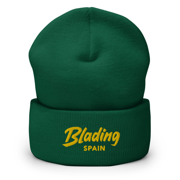 Blading Spain - Green/Gold Cuffed Beanie 画像