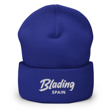 Blading Spain - Royale Blue/White Cuffed Beanie 画像